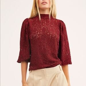 Free People Red Sweet Talker Women Top SIZE SMALL BRAND NEW WITH TAGS